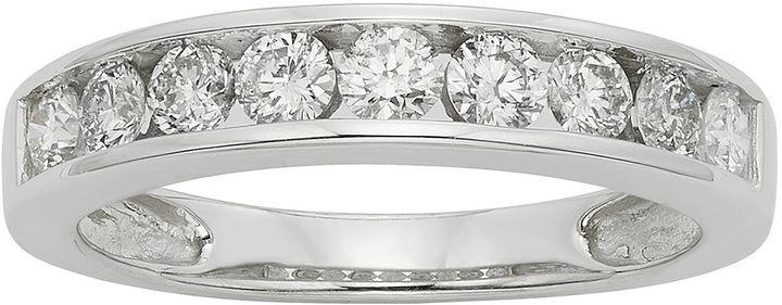 زفاف - MODERN BRIDE 3/4 CT. T.W. Certified Diamond 14K White Gold Wedding Band Ring