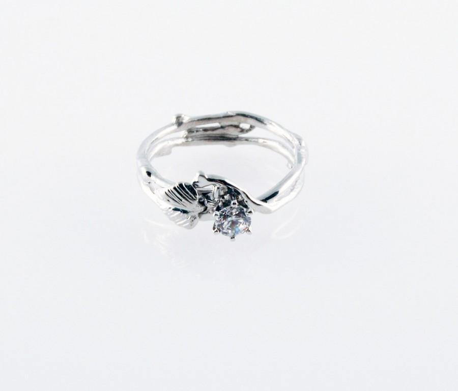 زفاف - Simply Diamond Eco Engagement Ring - in 14K white gold