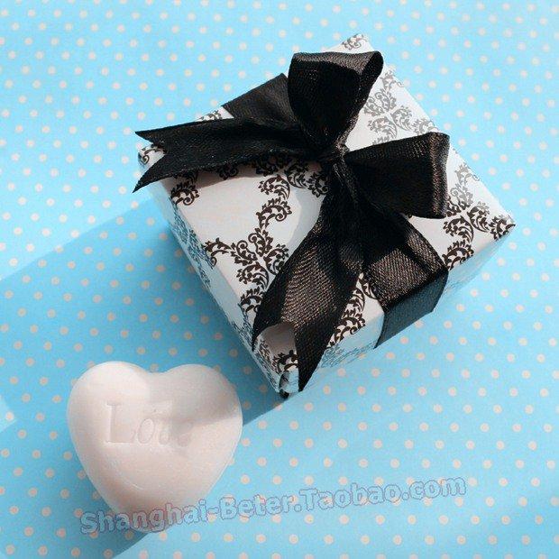 زفاف - Beter Gifts® 新娘小物 #結婚小物 #心形回贈禮品 黑色花紋 #小香皂 禮盒XZ016歐式草坪派對