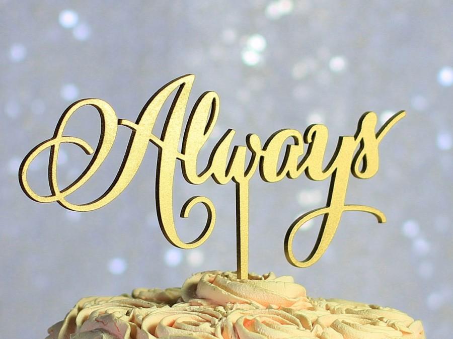 زفاف - Gold Always Wedding Cake Topper - Rustic Country Chic Wedding
