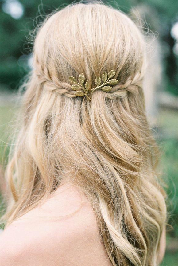 Свадьба - Leaves Hair Pin - Wedding Hair Style - Trending Hair Pin - Boho Hair