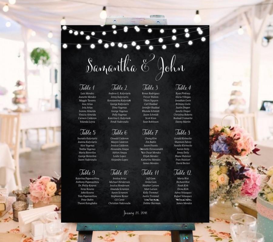 Mariage - Wedding Seating Chart // Personalised Printable Wedding  // Chalkboard // Find Your Seat Custom Seating // Wedding Table // DIGITAL FILES