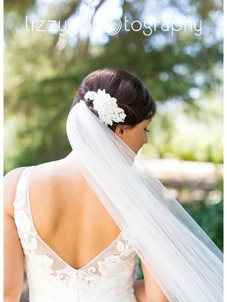 زفاف - Bridal Lace Hair Comb with Pearls, Veil Hair Comb, Ivory Wedding Hair Accessories, Lace Bridal Comb, Ivory Lace Headpiece, Lace Hair Piece
