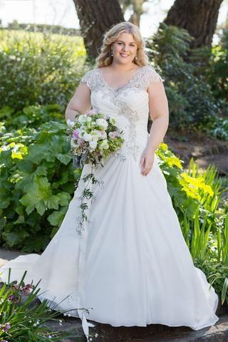 Hochzeit - Plus Size Lace & Applique Wedding Dress - Available Up To Size 28 W