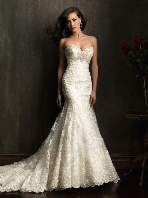 Hochzeit - 5 Beautiful Strapless Wedding Dresses From Allure Bridals