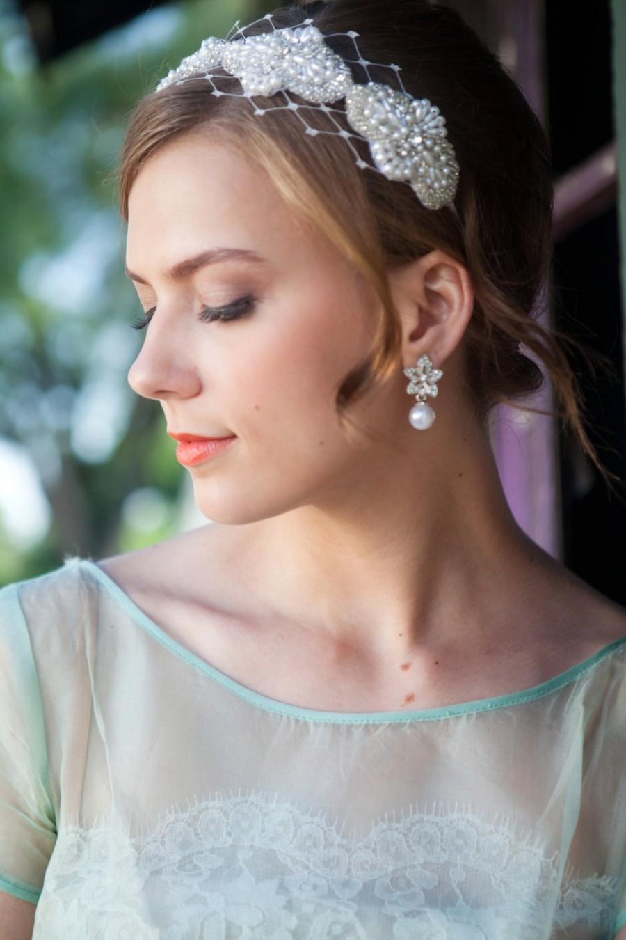 Wedding - Wedding Headband, Bridal Hair Accessories, Bridal Headpiece, Bridal Fascinator, Pearl Headband, Altered Couture