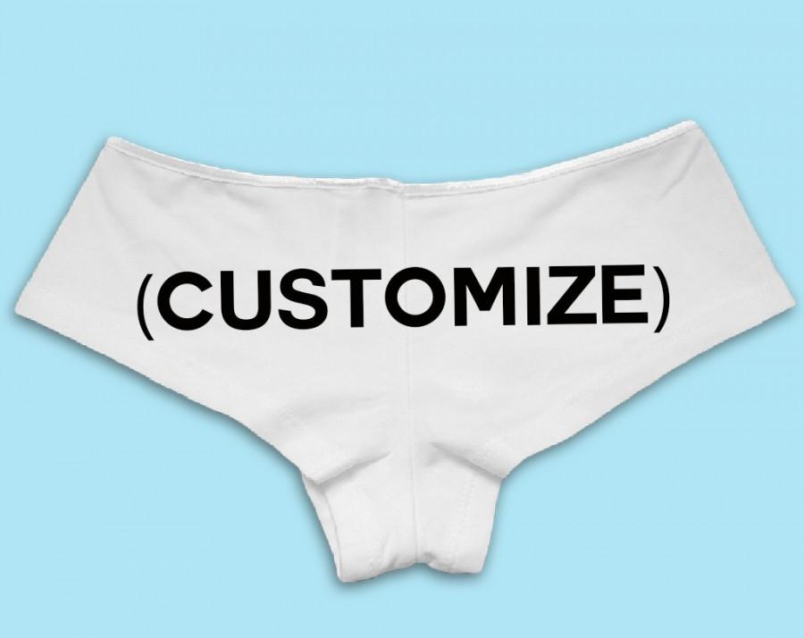 Hochzeit - Personalized Panties  ~ Custom Text 