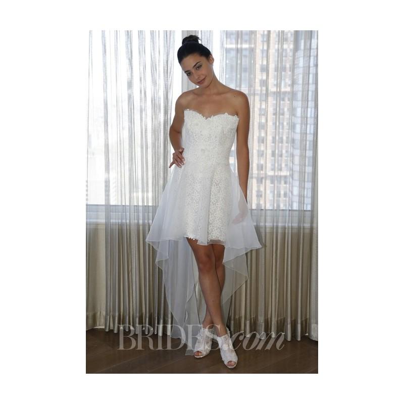 Hochzeit - Jenny Lee - Spring 2014 - Asymmetrical Lace High-Low Wedding Dress with Sweetheart Neckline - Stunning Cheap Wedding Dresses
