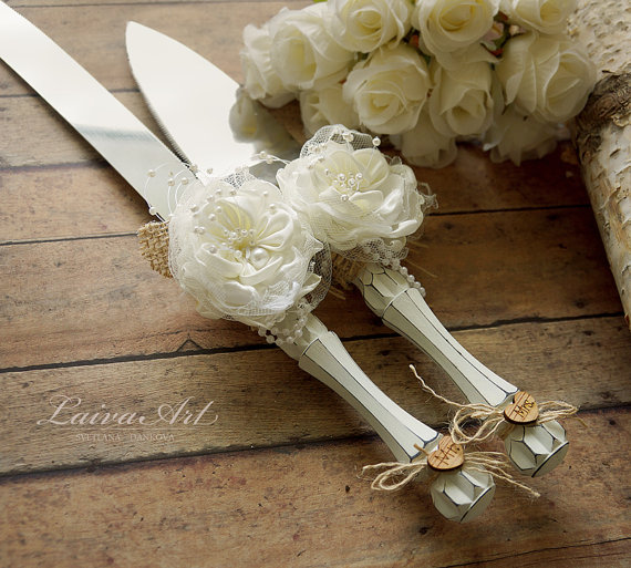 Wedding - Rustic Wedding Cake Server Set & Knife Cake Cutting Set Wedding Cake Knife Set Wedding Cake Servers Wedding Cake Cutter Cake Decoration