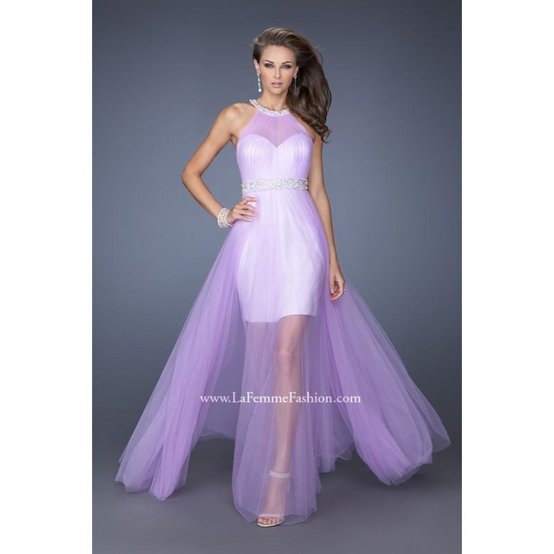 Hochzeit - La Femme 19840 Sheer Skirt Prom Dress - Crazy Sale Bridal Dresses