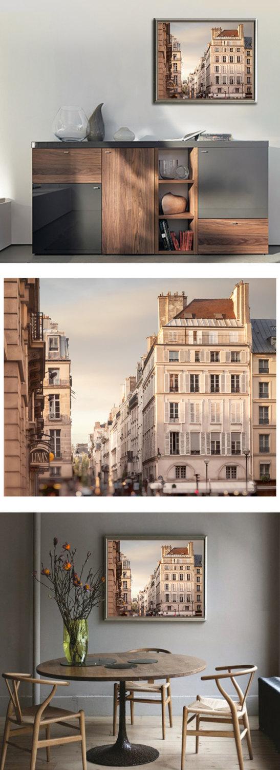 Hochzeit - Paris print, Fine art photography, Paris apartment art, large neutral wall art, urban architecture, large poster, 16x20, 11x14 print, 24x30