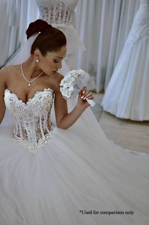 Mariage - Sexy Beaded Corset Wedding Dress