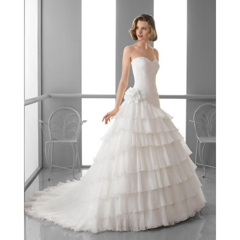 زفاف - Alma Novia 154 florian Bridal Gown (2013) (AN13_154florianBG) - Crazy Sale Formal Dresses
