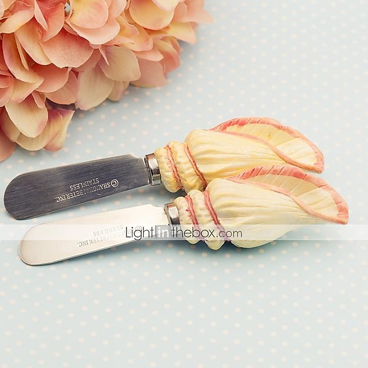 Hochzeit - Sea shells Resin Butter Spreader, Knife Summer, Beach, Nautical DIY Wedding Favors Non-personalised
