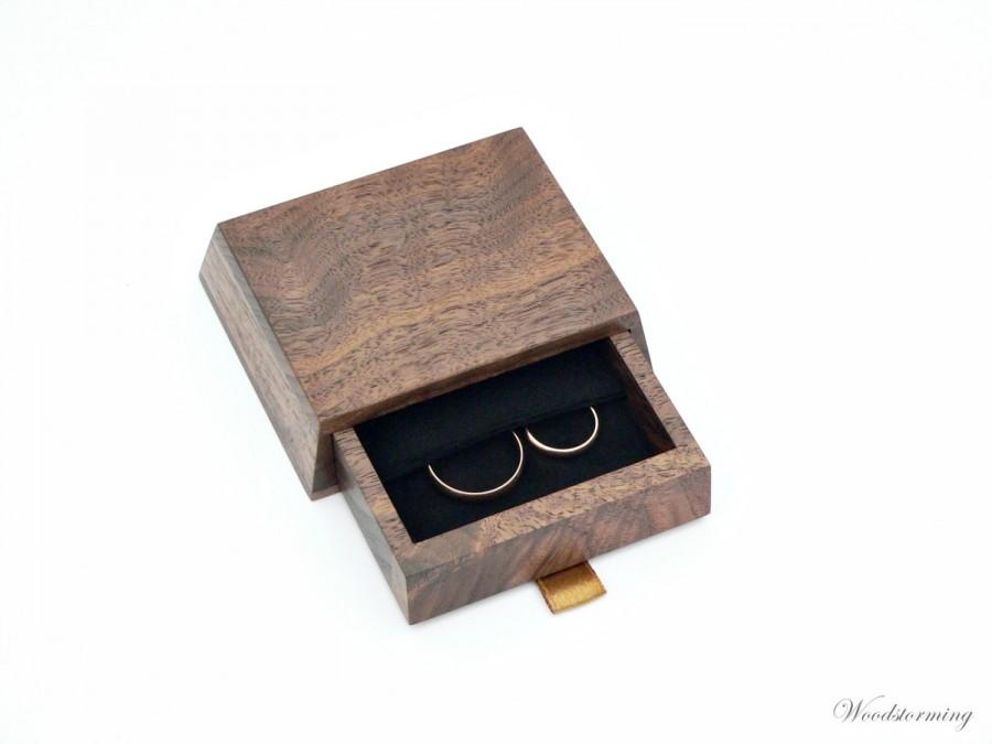 Mariage - Wedding ring box - ring bearer box - anniversary gift - keepsake - wooden ring holder