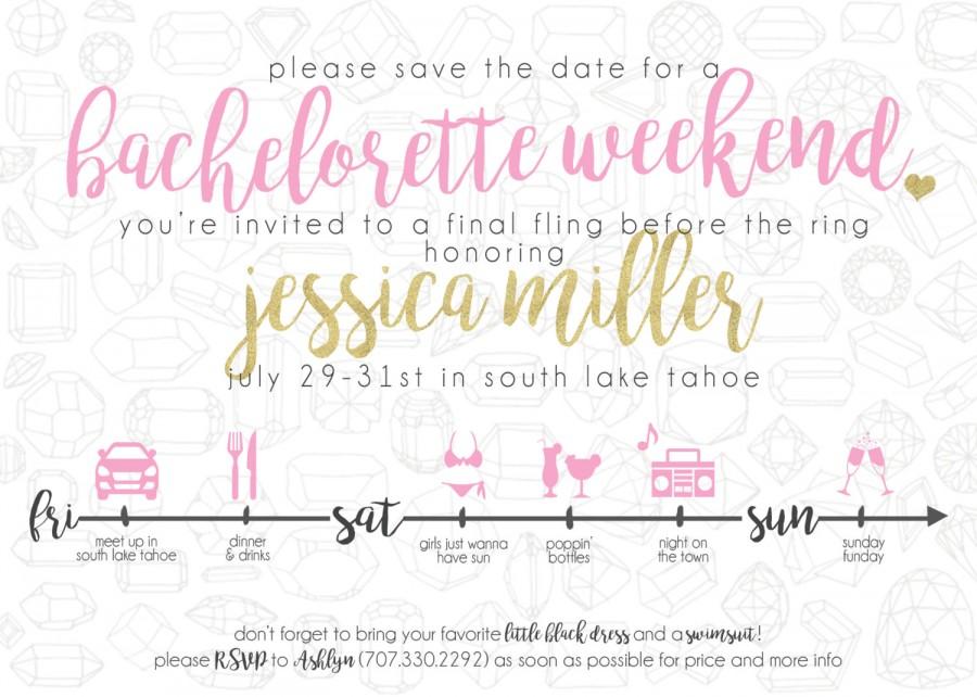 Wedding - Bachelorette Party Invitation