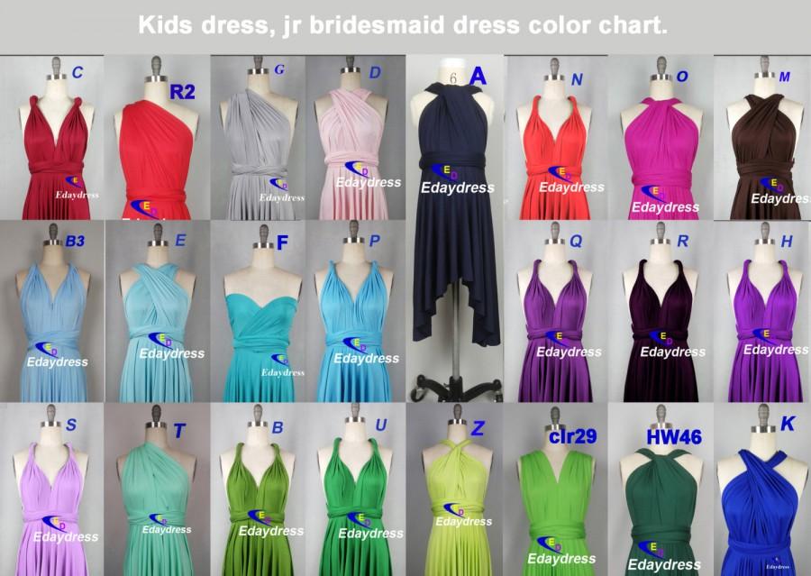 Hochzeit - Short Dress with Butterfly Hem Kids Dress Junior Bridesmaid Dress Jr Dress Flower Girl Dress Infinity Dress