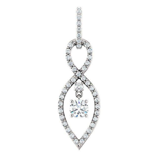 Hochzeit - Diamond Infinity Loop Drop Pendant 14k Necklaces for Women, Cyber Monday Deals 2016 Amazon Ebay Walmart Etsy