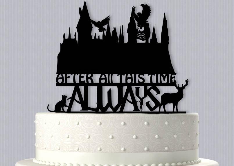 Wedding - Hogwarts After All This Time "Always" Cake Topper