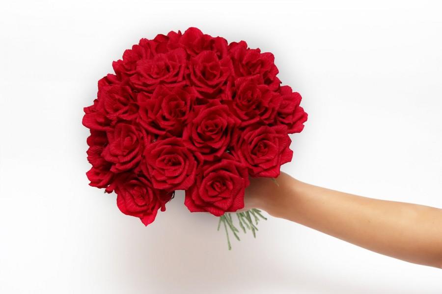 Mariage - paper flowers, wedding paper flowers, paper flower, paper flower bouquets, paper bouquet, paper roses, red rose bouquet, wedding flowers
