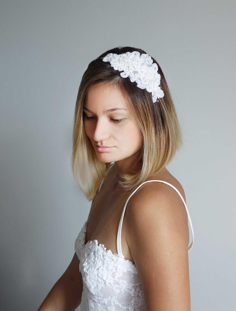 Hochzeit - Bridal hair piece,Wedding headband, Wedding hair piece,Bridal headband, Lace bridal head piece,Wedding hair accessories