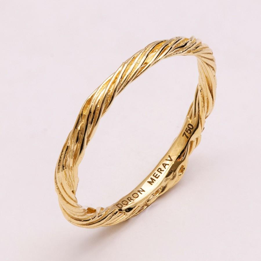 Свадьба - Twig Ring - 14K Gold Ring, unisex ring, wedding ring, wedding band, leaf ring, filigree, antique, art nouveau, vintage
