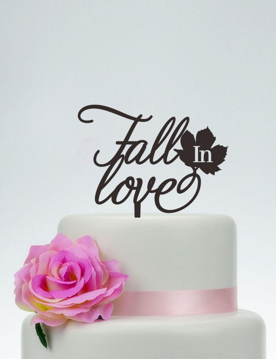 Hochzeit - Wedding Cake Topper,Fall In Love Cake Topper,Custom Cake Topper,Unique Cake Topper,Personalized Cake Topper P113