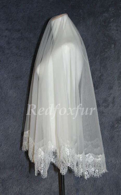 زفاف - 1 Layer wedding veil, tulle bridal veil, eyelash lace veil, single wedding veils, bridal accessories