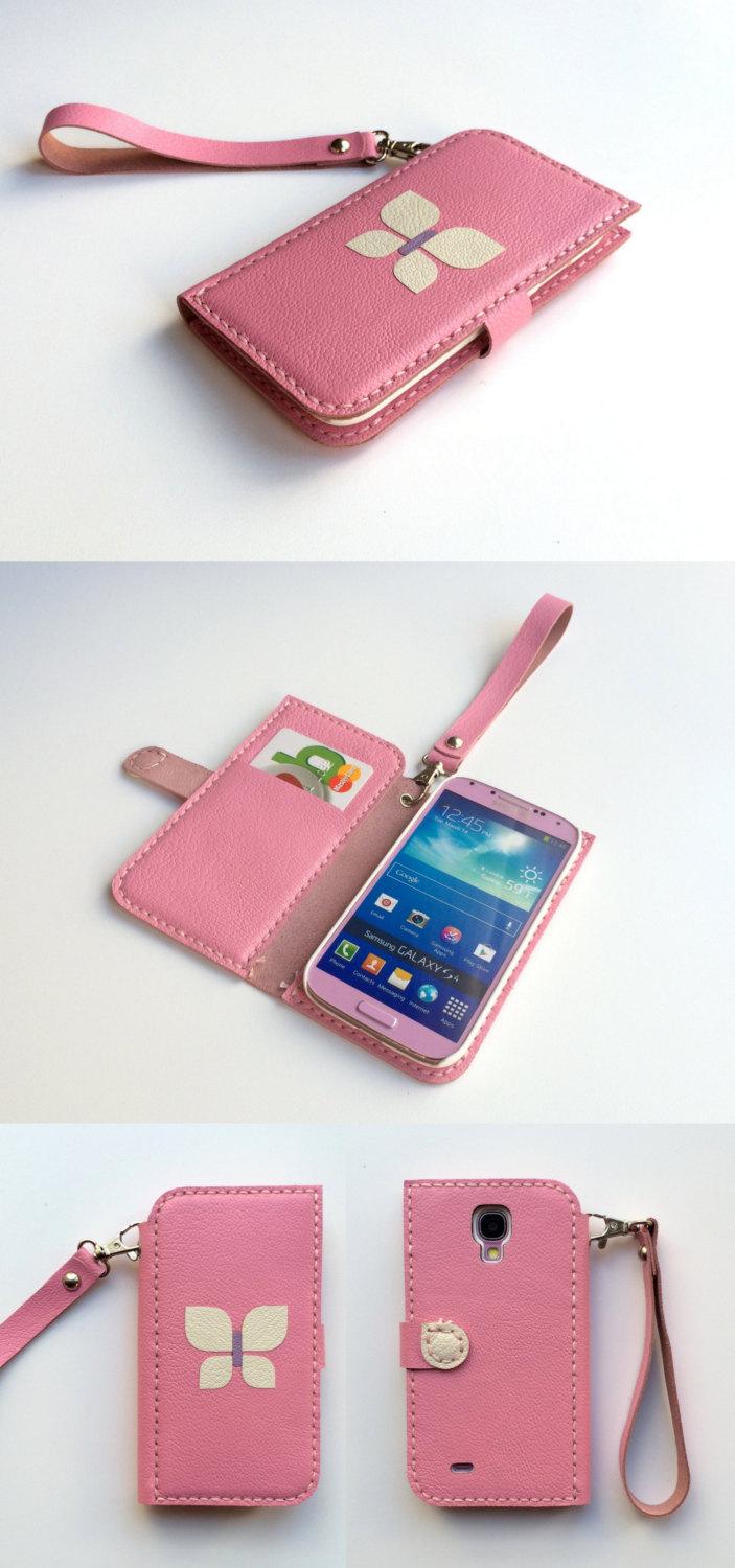 زفاف - Phone Wallet Leather Phone Wallet Samsung Galaxy S6, S6 Edge S5 Wallet Galaxy S4 Wallet Case Galaxy S3 Wallet Case Leather Phone Case Pink