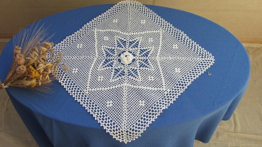 Mariage - Crochet cotton lace, Crochet lace napkin, Cotton lace napkin, Cotton lace doilies, Table doily, Table decor doilies, Wedding gift