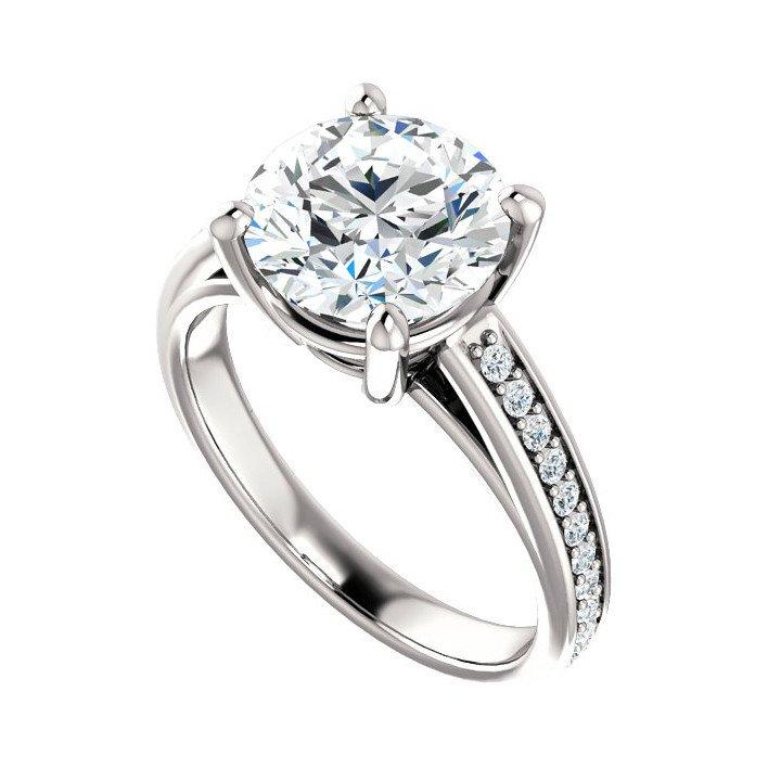 Wedding - Cyber Monday Rings 2016 Deals - 3 Carat Forever One Moissanite & Diamond Engagement Ring