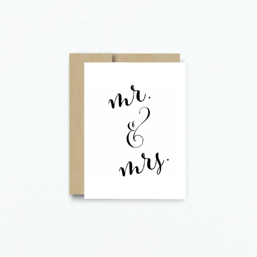 Wedding - Wedding Card Congratulations Bride And Groom Mr and Mrs Wedding Stationery Card for Wedding Modern Wedding Gift Card Item # 211