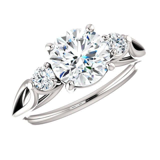 Wedding - Cyber Monday Black Friday 2016 Deals Jewelry 1.50 Carat Forever One Moissanite & Diamond Three Stone Ring