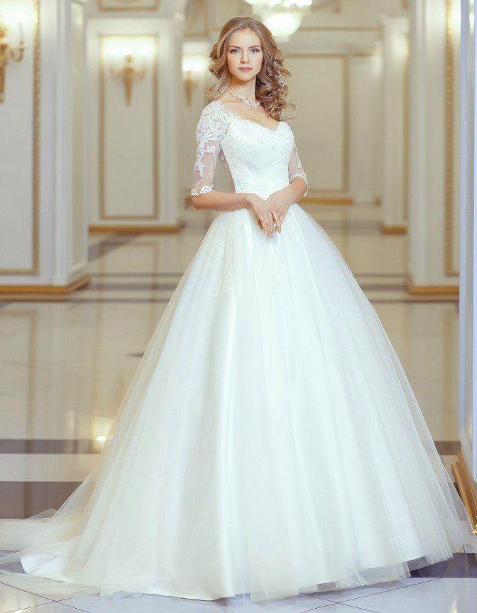 Mariage - Lace Ball Gown Tulle Wedding Dress