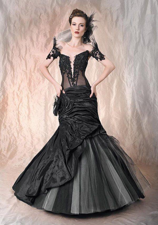 زفاف - Sexy Gothic Corset & Lace Wedding Dress