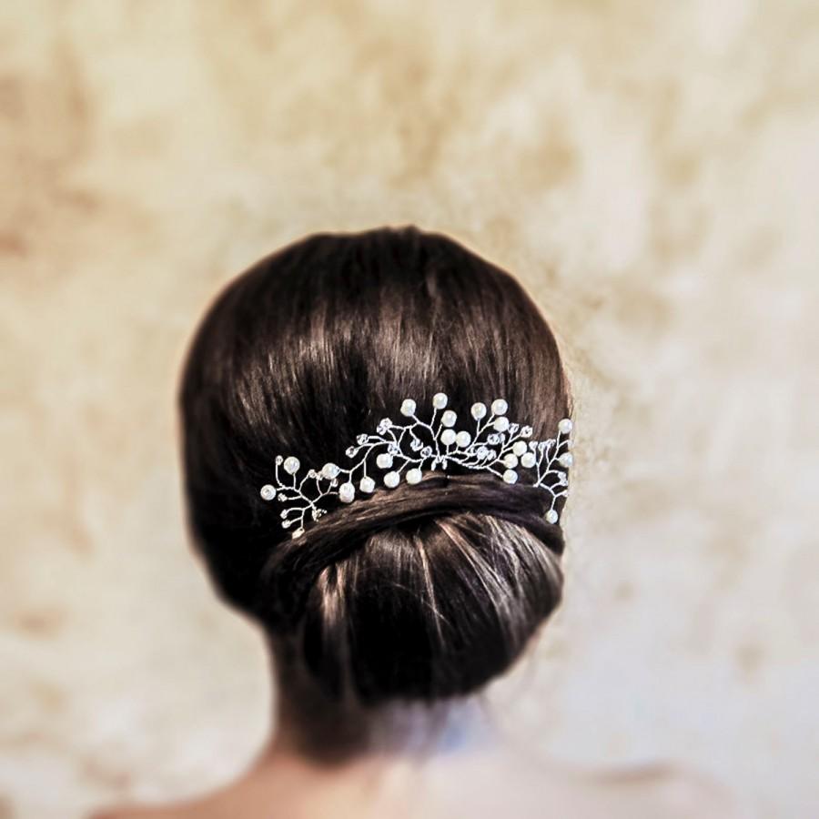 Hochzeit - Bridal Hair Pins -Lilly - Set Of 3 Pearl Hair Pins Wedding Hair Jewelry  Wedding Accessory Bridal Headpiece wedding hair jewelry