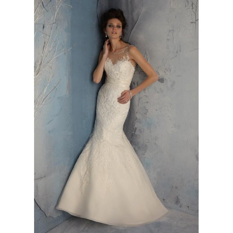 Wedding - Blu by Mori Lee 5166 Fit and Flare Wedding Dress - Crazy Sale Bridal Dresses