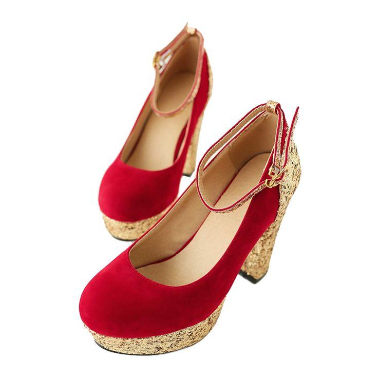 Hochzeit - Bridesmaid Wedding Women Shoes Red 35