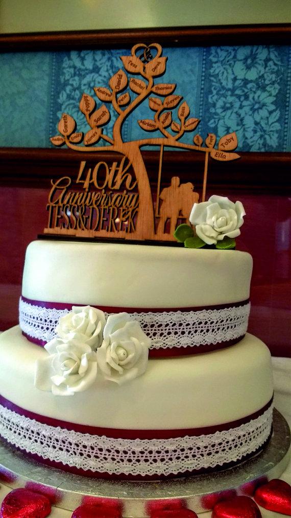 Свадьба - Happy 40 th anniversary cake topper - Wedding Couple in a Swing with Cat or dog - Unique Rustic Wedding Cake Topper - Wedding Cake topper