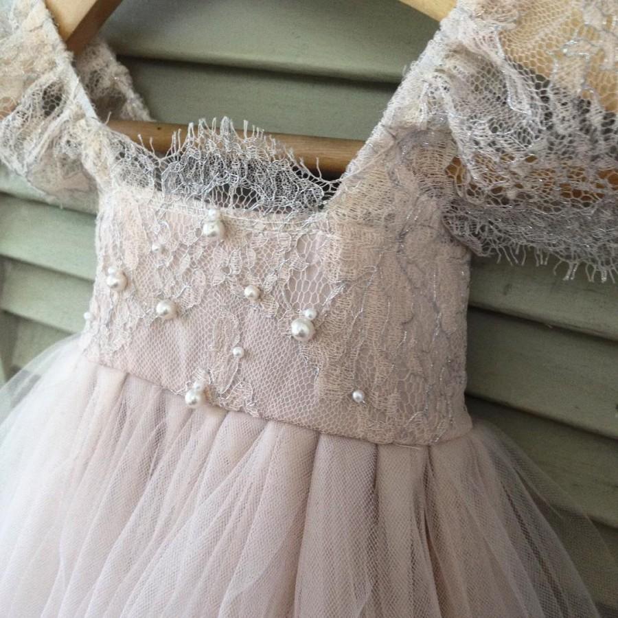 Wedding - Ballade del Vientre Blush Flower Girl Dress/ Birthday Tutu Dress/ Baby Photoshoot outfit/ Baby Tutu Dress/ Baby Girls 1st Birthday