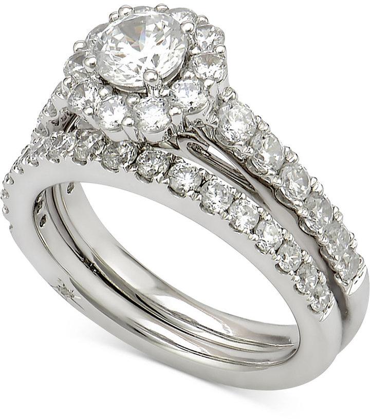 زفاف - Marchesa Certified Diamond Bridal Set (2 ct. t.w.) in 18k White Gold