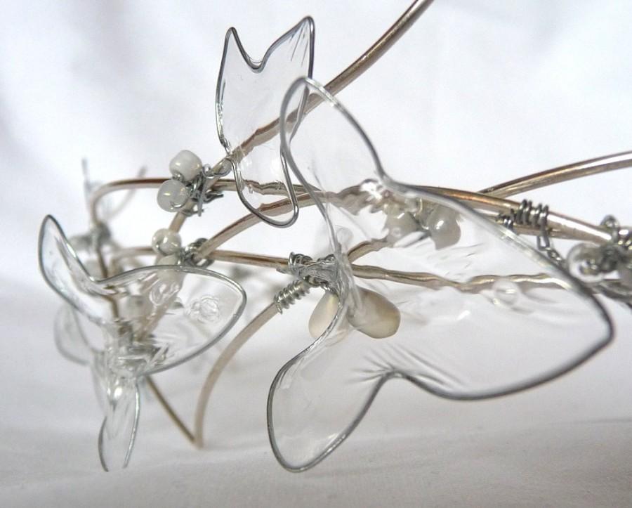 Mariage - Silver headband with ivy leaves, Womens, accessories, wedding, handmade