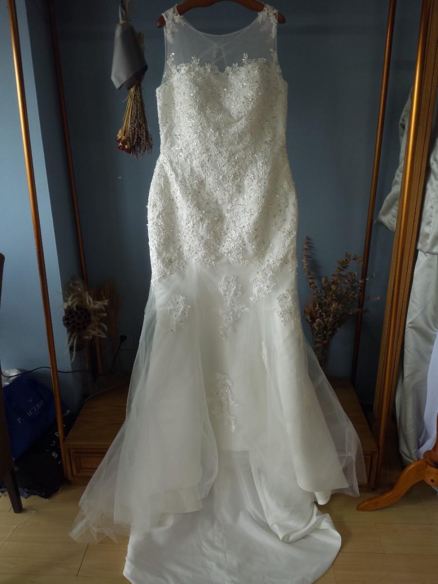 Hochzeit - Aliexpress.com : Buy Scoop Neck Court Train Plus Size Mermaid Birdal Dresses Trumpet Wedding Gowns from Reliable dress side suppliers on Gama Wedding Dress