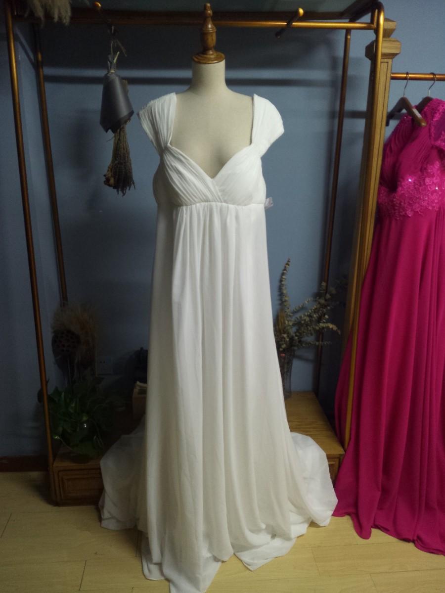 Свадьба - Aliexpress.com : Buy Cap Sleeves Court Train Empire Maternity Wedding Dresses Plus Size Bridal Gowns from Reliable gown dresses sale suppliers on Gama Wedding Dress