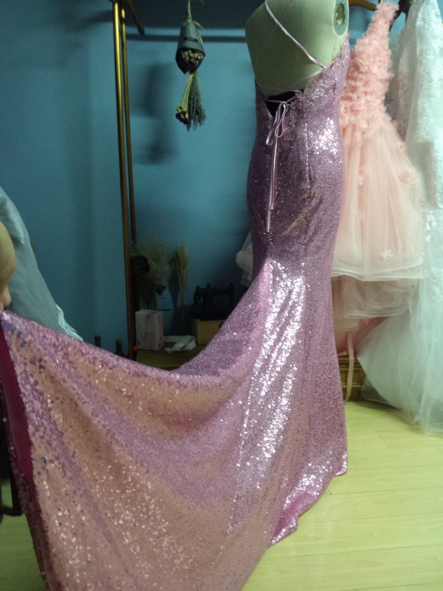 زفاف - Aliexpress.com : Buy Tie Back Sequin Mermaid/Trumpet Prom Dress Special Occasion Dress with Spaghetti Straps from Reliable dress bandage suppliers on Gama Wedding Dress