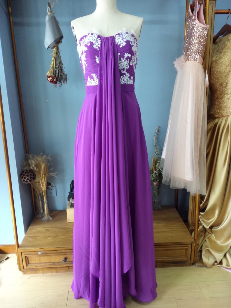 زفاف - Aliexpress.com : Buy Strapless Floor Length Formal Occasion EveninG Dress with Appliques from Reliable dress wedding suppliers on Gama Wedding Dress