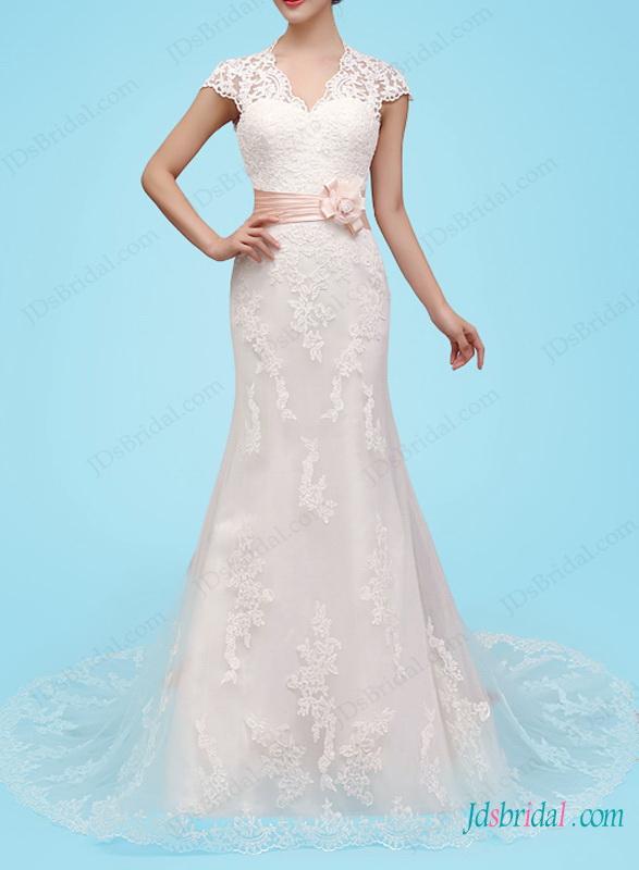 Свадьба - H1464 romance keyhole back lace mermaid wedding dresses
