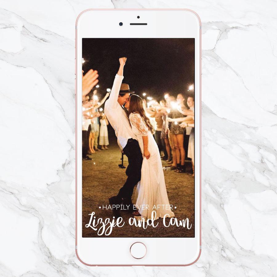 Mariage - Custom Wedding Snapchat Geofilter, Personalized, Hand Scripted, Photo Filter, Wedding Snapchat Filter