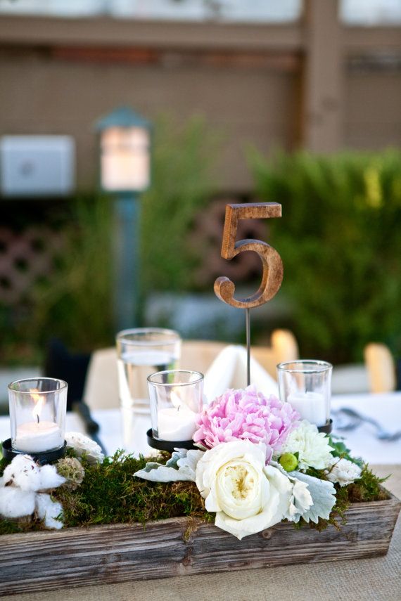 Wedding - Vintage Rustic Wooden Table Number