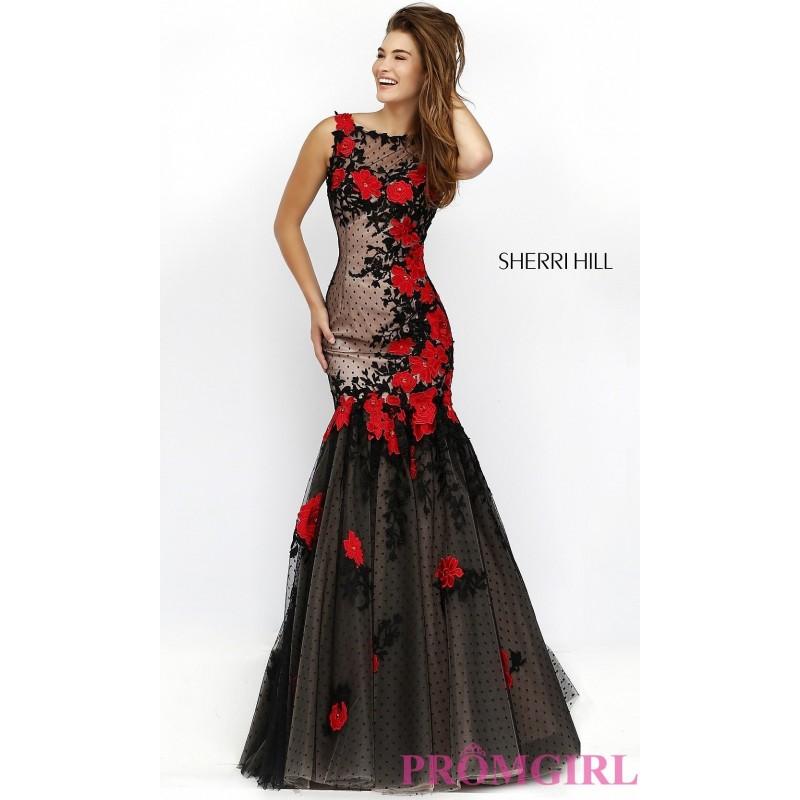 Wedding - Long Embroidered Mermaid Style Prom Dress by Sherri Hill - Discount Evening Dresses 